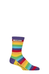 Pair Rainbow Pride Cotton Socks Rainbow 3-7 - Multi Coloured - Size: 3-7
