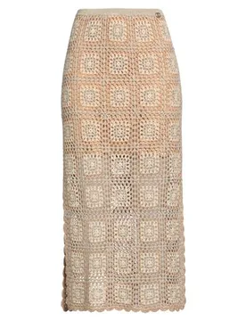 Falda midi Mujer Beige XL,XXL Mujer - TWINSET - FashionsVida