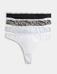 Pk Cotton Rich Thongs Black Mix female