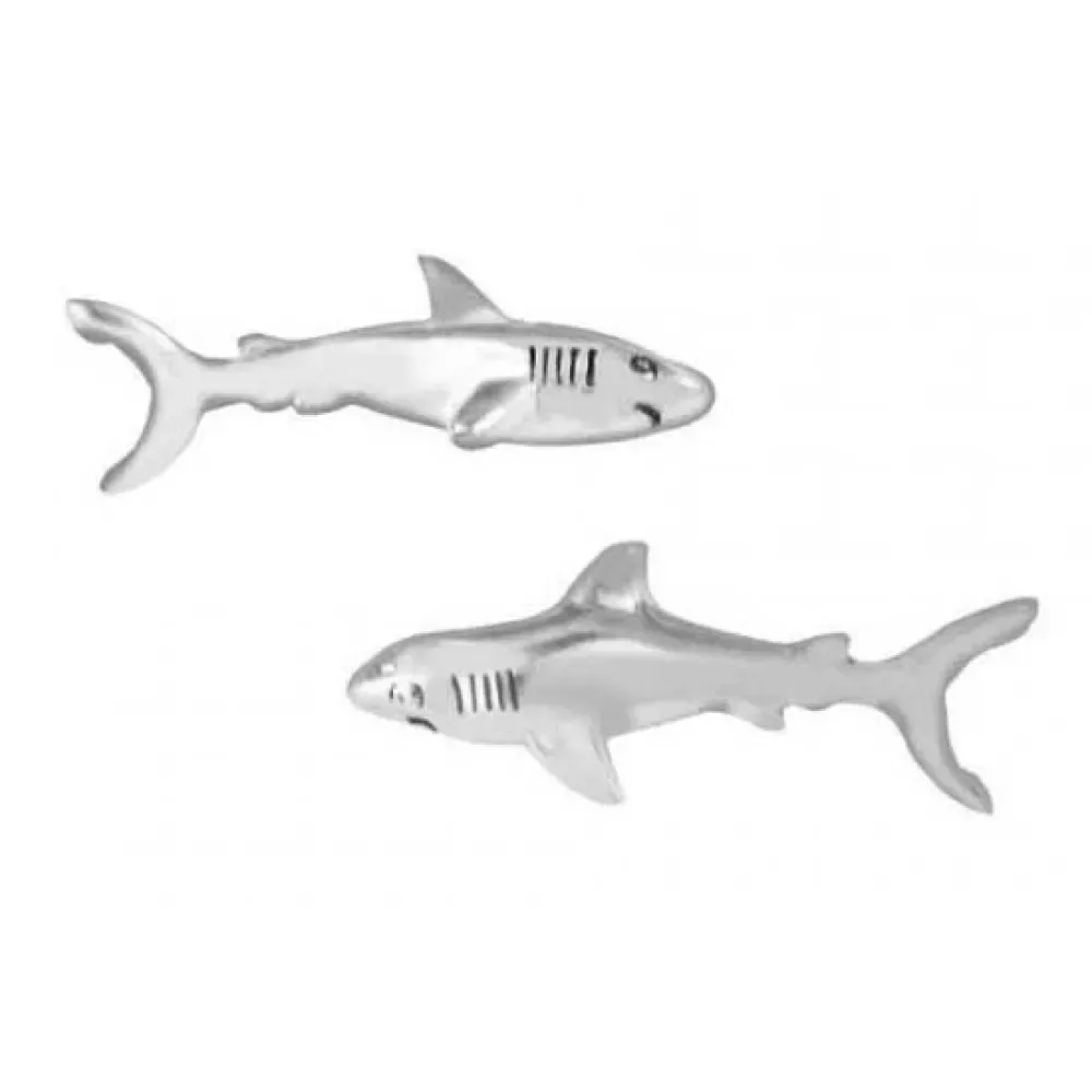 Dive Silver Orecchini Medium Shark - Dive Silver - FashionsVida