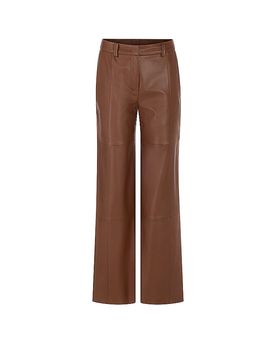 Pantalones de cuero WARRI marrón 34