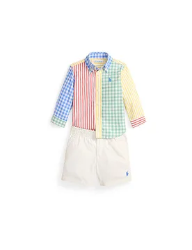 Set neonato camicia con pantaloni blu 68 - Ralph Lauren - FashionsVida