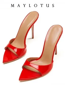 Cm Thin Heels Mule Stiletto Ladies Sandals Summer Shoes Woman Pointed Toe Sandalias De Mujer - Aliexpress - FashionsVida
