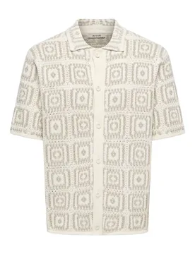 ONSBART RX 5 SS SHIRT KNIT NOOS mae - L - FashionsVida