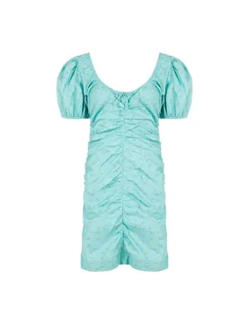 Ganni Robe courte imprimé en coton - Ganni - FashionsVida
