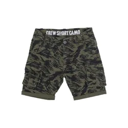 Pantalone Corto Uomo Crew Short Camo Brushstroke Green