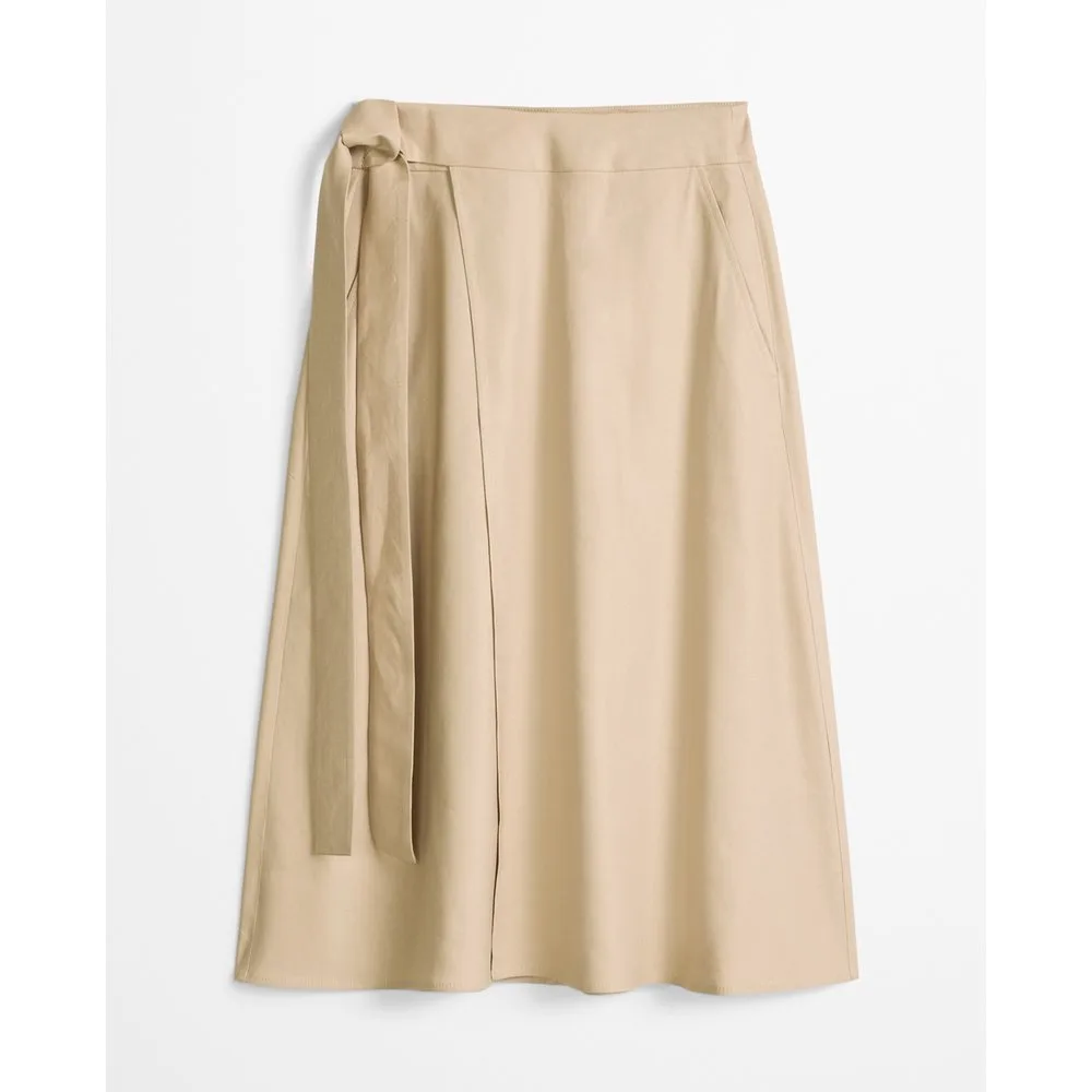 Falda regular de viscosa lino stretch - MARC O'POLO - FashionsVida
