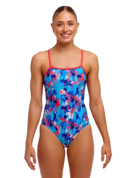 Single Strap One Piece Swimsuit Messy Messy Messy AUS 8 Women - Funkita - FashionsVida