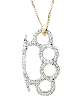 VANAXIN Hip Hop Knuckle Pendant Tiger Finger Necklace Full Micro Pave CZ Unisex Street Style Bling Jewelry for Men Women - Aliexpress - FashionsVida