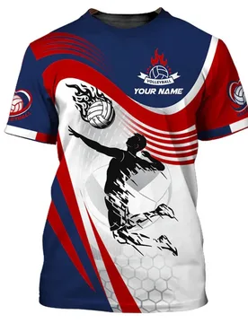 New volleyball uniform personalized customization name unisex 3D print men's T-shirt fashion shirt athlete quick drying clothes - Aliexpress - FashionsVida