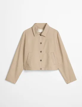 Chaqueta de interior en forma de a mezcla de algodón orgánico, lyocell y lino - MARC O'POLO - FashionsVida