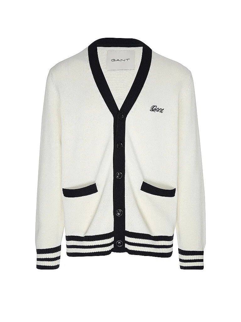 GANT Strickjacke creme M herren - Gant - FashionsVida