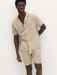 Pure Cotton Textured Loungewear Top Putty Mix male