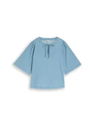 XL denim blouse with bow female