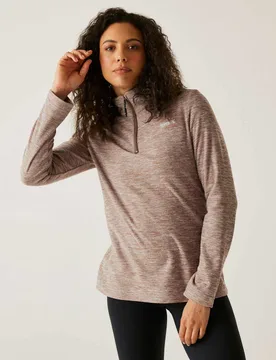 Sweethart Marl Funnel Neck Half Zip Fleece Brown Mix female - Regatta - FashionsVida