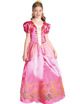 Prinzessin-Kostüm für Mädchen rosa-gold-weiss - female - KARNEVAL-MEGASTORE - FashionsVida