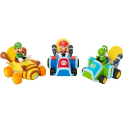 Vehículos surtidos Mini Kart Racers con moneda y retro fricción Super Mario