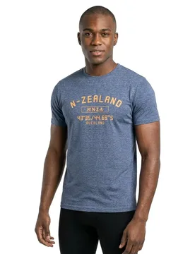 T-shirt à Manches Courtes 26cn720 Navy Sky Melange 2XL - Nza New Zealand - FashionsVida