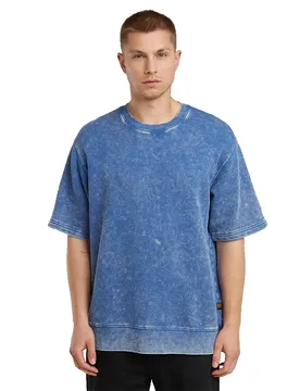 Sweat à Manches Courtes Acid Wash Loose Acid Dutch Blue L