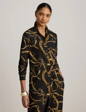 Camisa de mujer de punto estampada - Lauren Ralph Lauren - FashionsVida