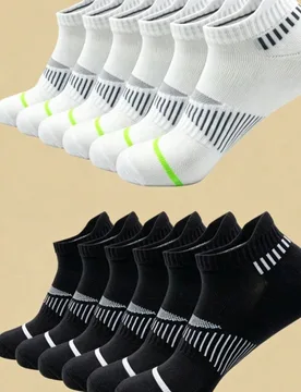 Pares de calcetines cortos deportivos de verano para hombre talla grande, de malla transpirable, sencillos, versátiles e invisibles - Shein - FashionsVida