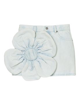 Gonna in denim a margherita