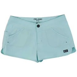 Deep Sea Gyotaku Shorts Turquoise 10 Women