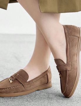 Cómodas y elegantes mocasines color camello para mujer, adecuados para ir al trabajo, actividades al aire libre, compras y uso diario