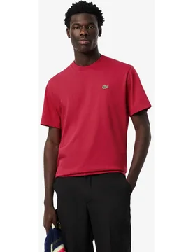 Camiseta de hombre de punto de algodón y manga corta - Lacoste - FashionsVida