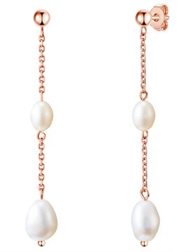 Valero Pearls Pendientes oro rosa