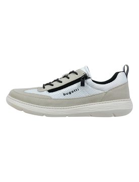 Sneakers da uomo beige e bianche con cerniera laterale 335AFU0955691421 42