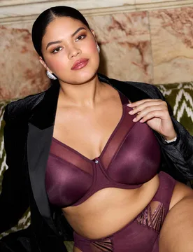 Smooth Wired Bra (DD-J) Dark Purple female - Elomi - FashionsVida