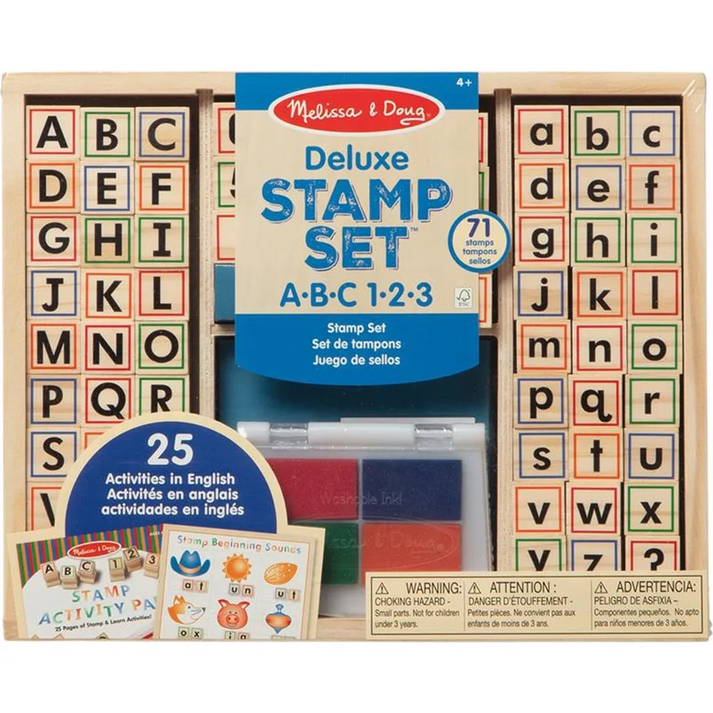 Juego de sellos de actividades ABC de madera & Doug Spin Master - Melissa - FashionsVida