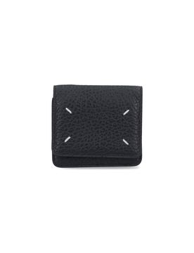 Bovine Leather Mini Wallet with Brass & Zinc Alloy Hardware