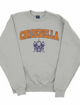 Women's Princess Cinderella Varsity Sweatshirt in Grey Size: Medium - Grey - Size: M - Disney - FashionsVida