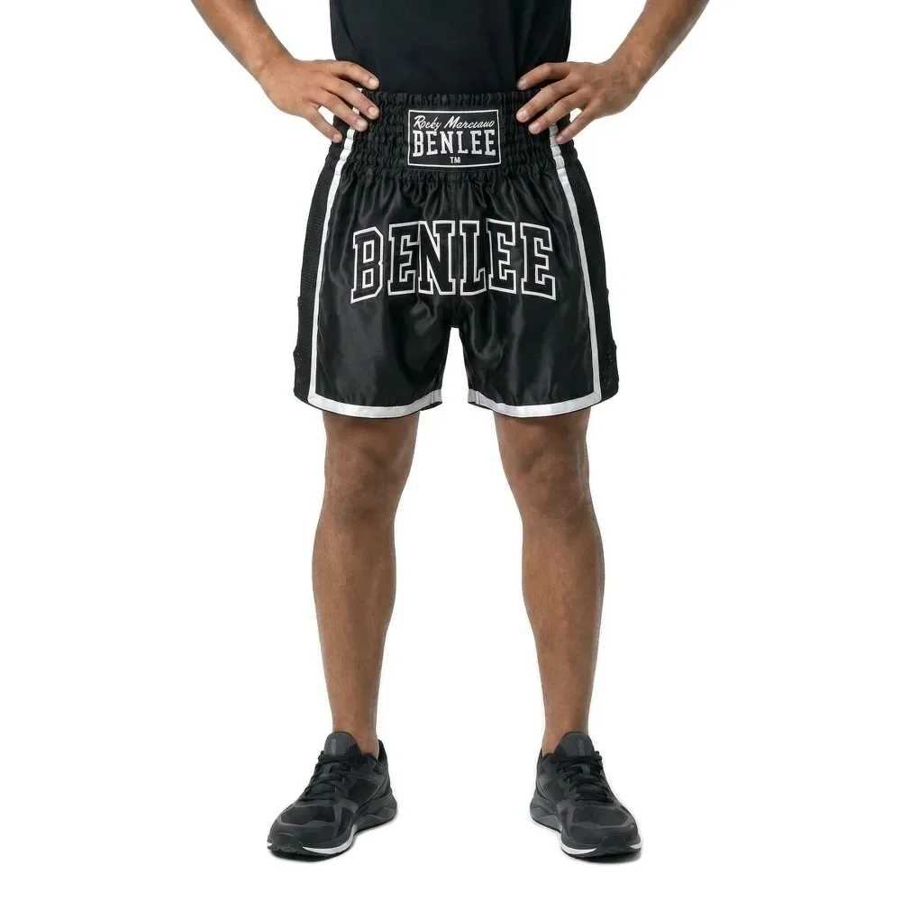 Shorts De Boxe Thaï Dagett Black / White 3XL - Benlee - FashionsVida