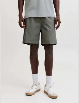 Pure Cotton Elasticated Waist Shorts Grey male - Jack & jones - FashionsVida