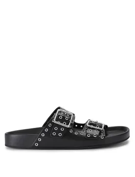 Womens Leather Abbot Black Sandals - Size Uk 5 - Steve madden - FashionsVida