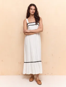 Vestido largo de mujer piconela - Easy Wear - FashionsVida