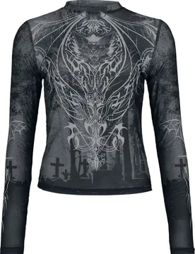 Gothic Langarmshirt - Eternal Allure - S bis XXL - für Damen - Größe XL - multicolor - Frauen - female - Gothicana by EMP - FashionsVida