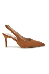 Décolleté slingback Marroni con punta affusolata P7061 40