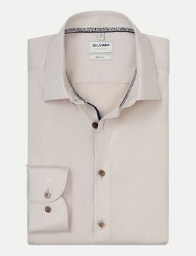 Body-Fit Hemd Level 5 Beige 42
