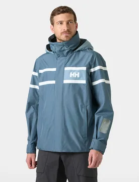 Men's Salt Inshore Sailing Jacket Navy 2XL - Washed Navy Blue - Male - Helly Hansen - FashionsVida