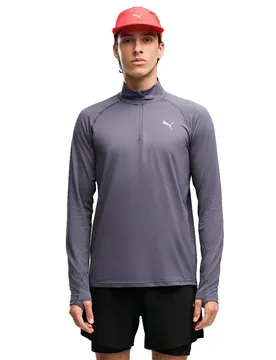 Felpa Con Mezza Zip Velocity Cloudspun Inky Depths S