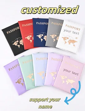 Protector de pasaporte personalizable de 10 piezas, funda/estuche de pasaporte personalizado, esencial para viajes diarios, también un gran regalo. A - Shein - FashionsVida