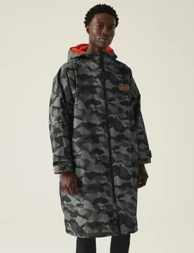 Waterproof Hooded Changing Robe Grey Mix male - Regatta - FashionsVida