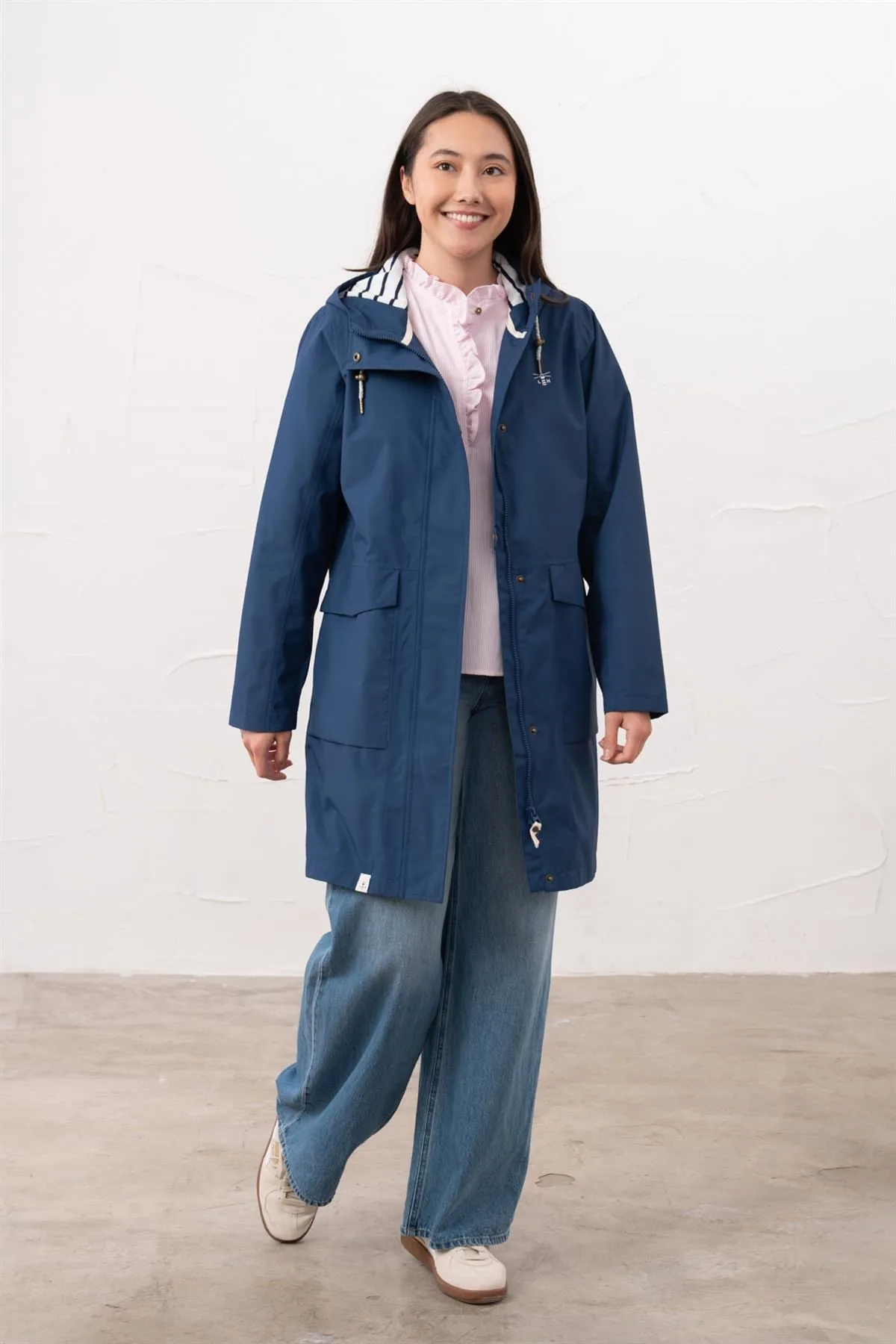 Beachcomber Womens Long Waterproof Jacket - - Size: 18 - Lighthouse - FashionsVida