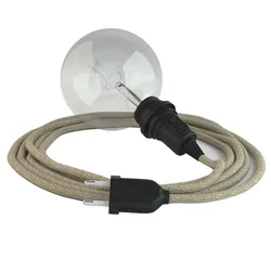 Cables Lampe Suspendue Pour Abat-jour Rn01 3 M Beige / Black One Size