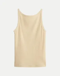 Trägertop Izli aus Rippenjersey Beige 36