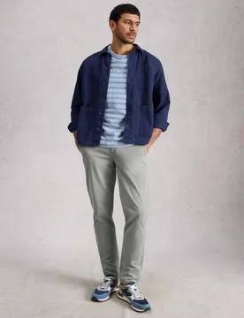 Regular Fit Cotton Rich Chinos Grey male - White stuff - FashionsVida
